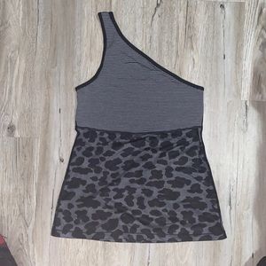 Lululemon one shoulder tank with bra